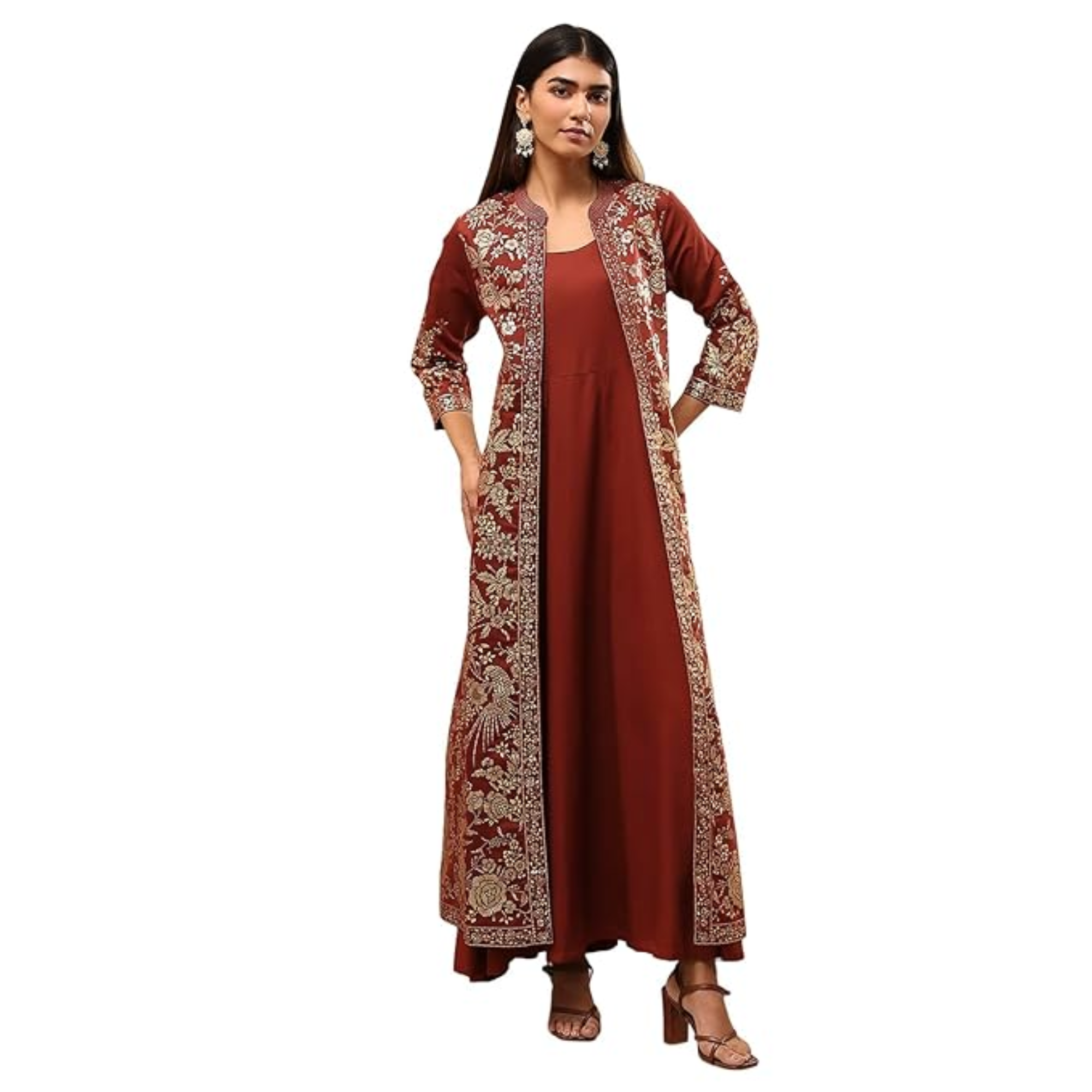 BIBA Women Polyester Straight Printed Dress